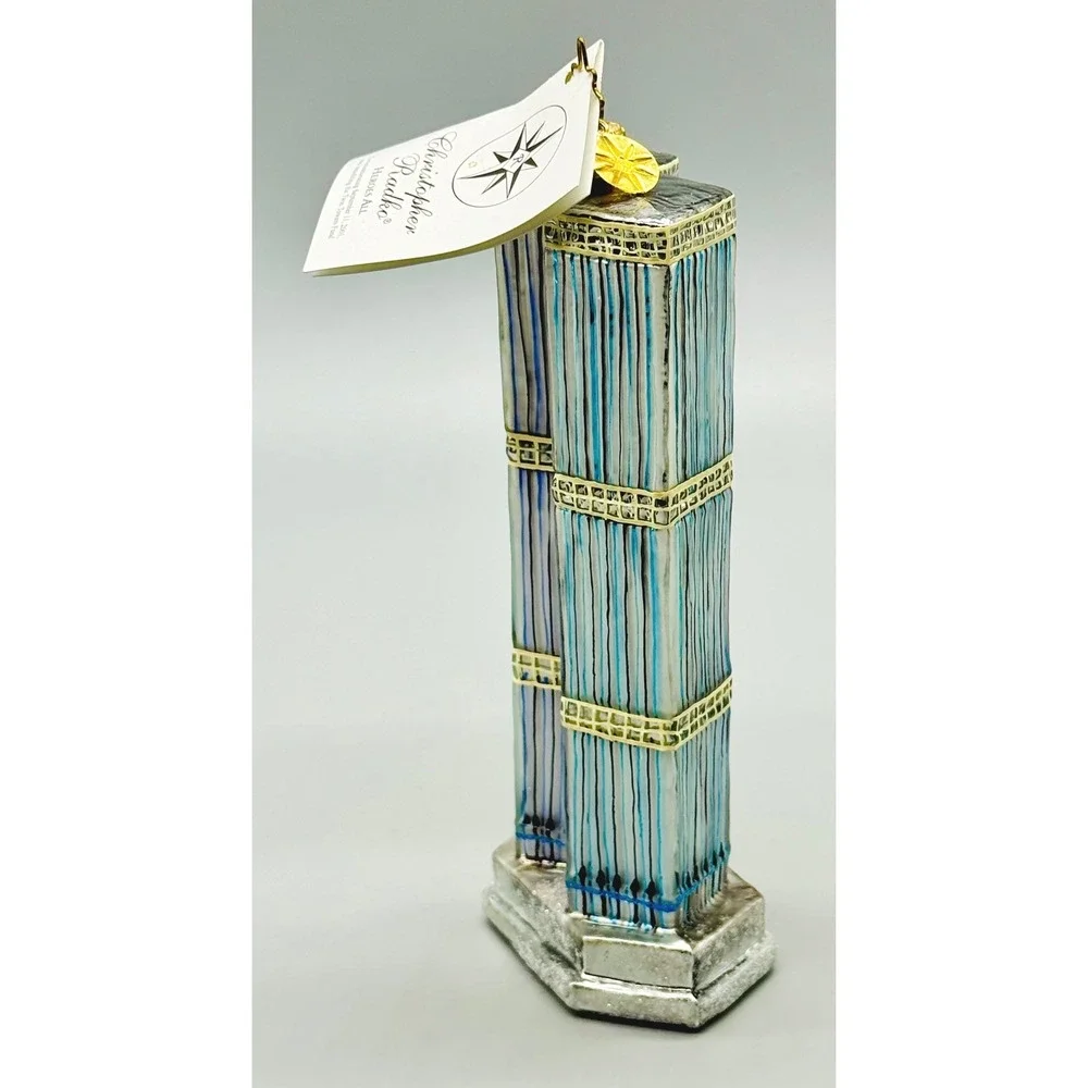 Christopher Radko HEROES ALL 9/11 Twin Towers NYC Glass Ornament Anniversary
